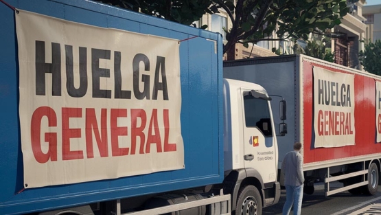 Huelga en transporte por carretera