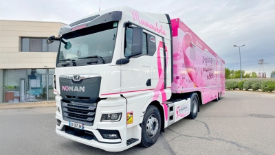 Un MAN TGX para la prevención del cáncer de mama en el sur de Francia