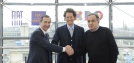 John Elkann, Sergio Marchionne y Giuseppe Sala 