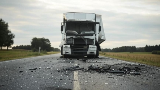 Camión accidentado