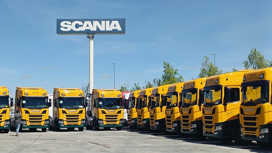 Transportes Valle del Oja amplía su flota con 16 nuevas tractoras Scania